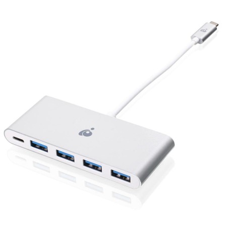 IOGEAR USB-C to 4 Port USB-A Hub - Fast, Reliable Multi-Device Connectivity (GUH3C4P)